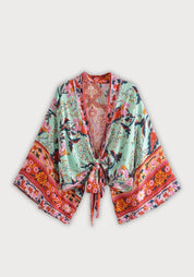 Kimono court cache-cœur | Shōen Vert eucalyptus / S