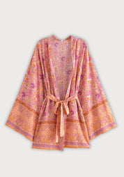 Kimono court | Momiji Pêche rosée / S