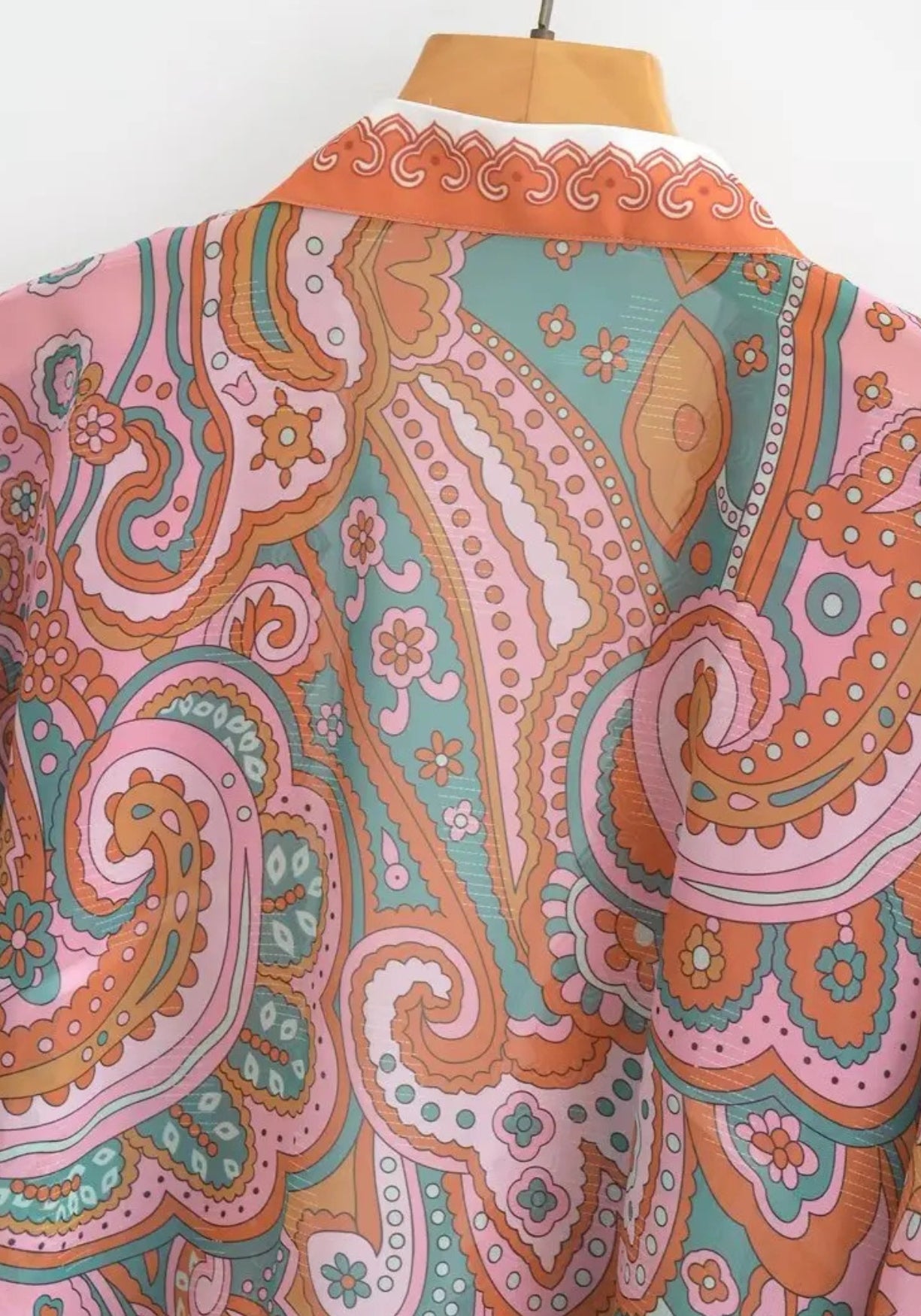 Kimono court rouge cache-cœur bohème Terracotta / Unique