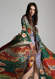 Kimono long | Enmei Vert foncé / Unique