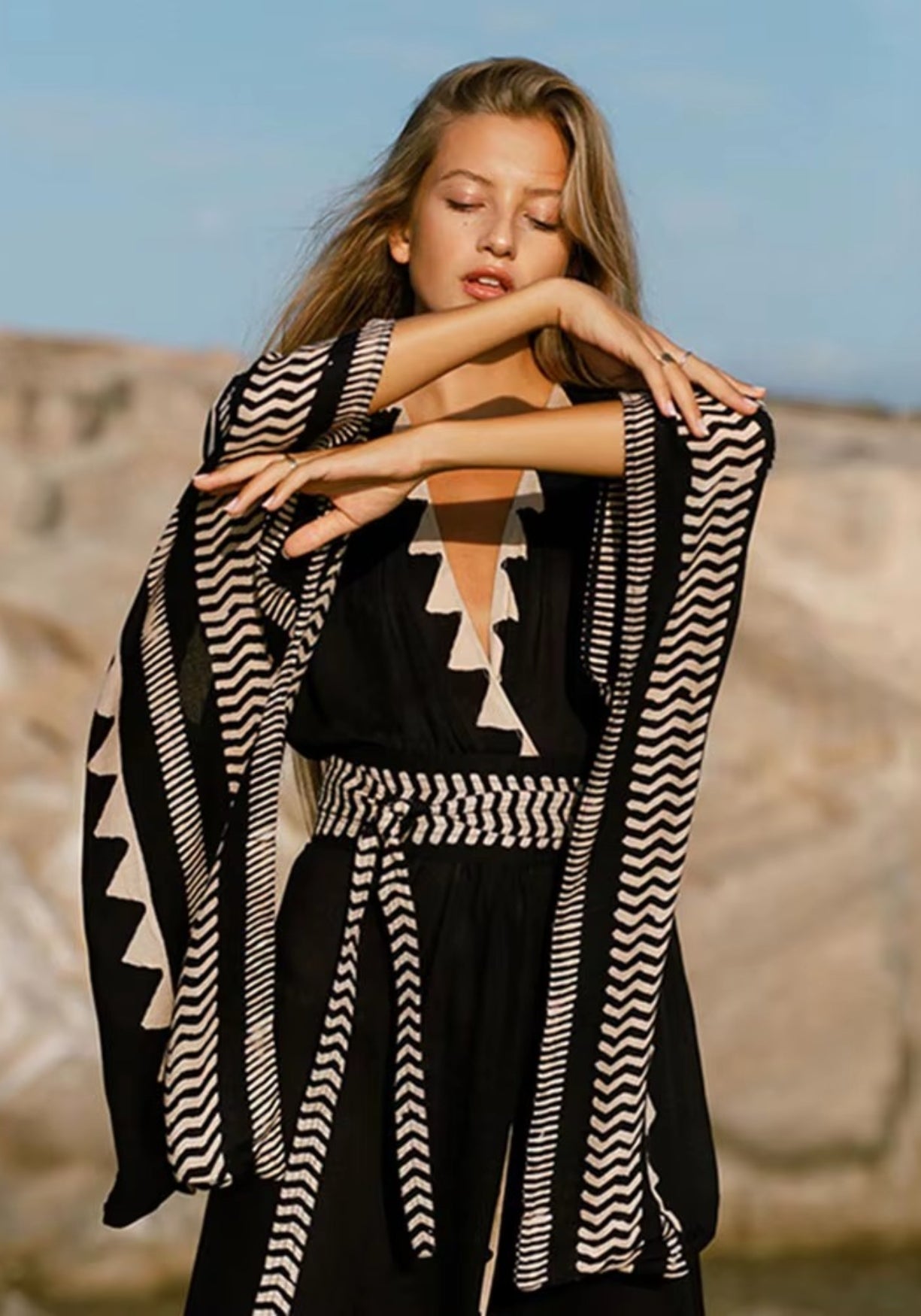 Kimono long | Noctéa Noir / Unique