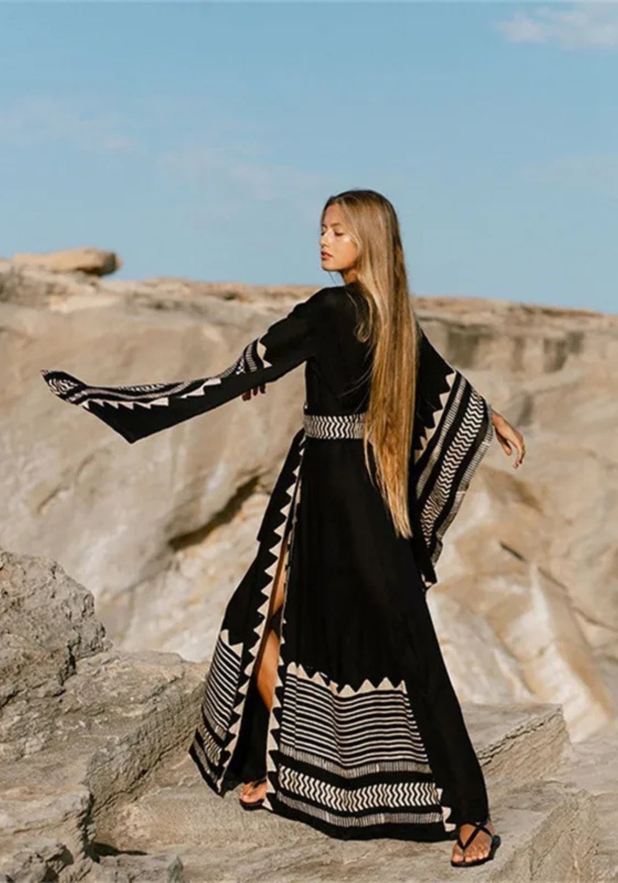 Kimono long | Noctéa Noir / Unique