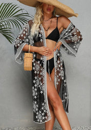 Kimono noir transparent | Constella Noir / Unique