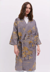 Peignoir kimono gris femme | Refuge