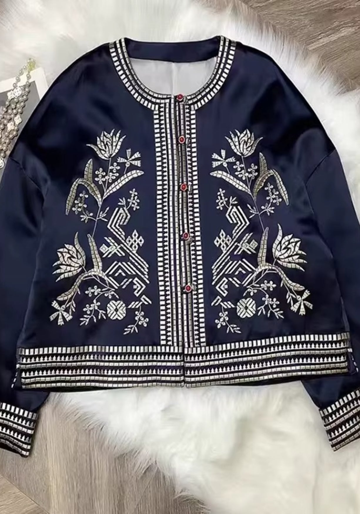 Veste kimono en soie | Éliane
