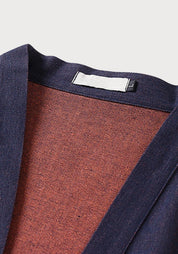 Veste kimono jean rouge denim
