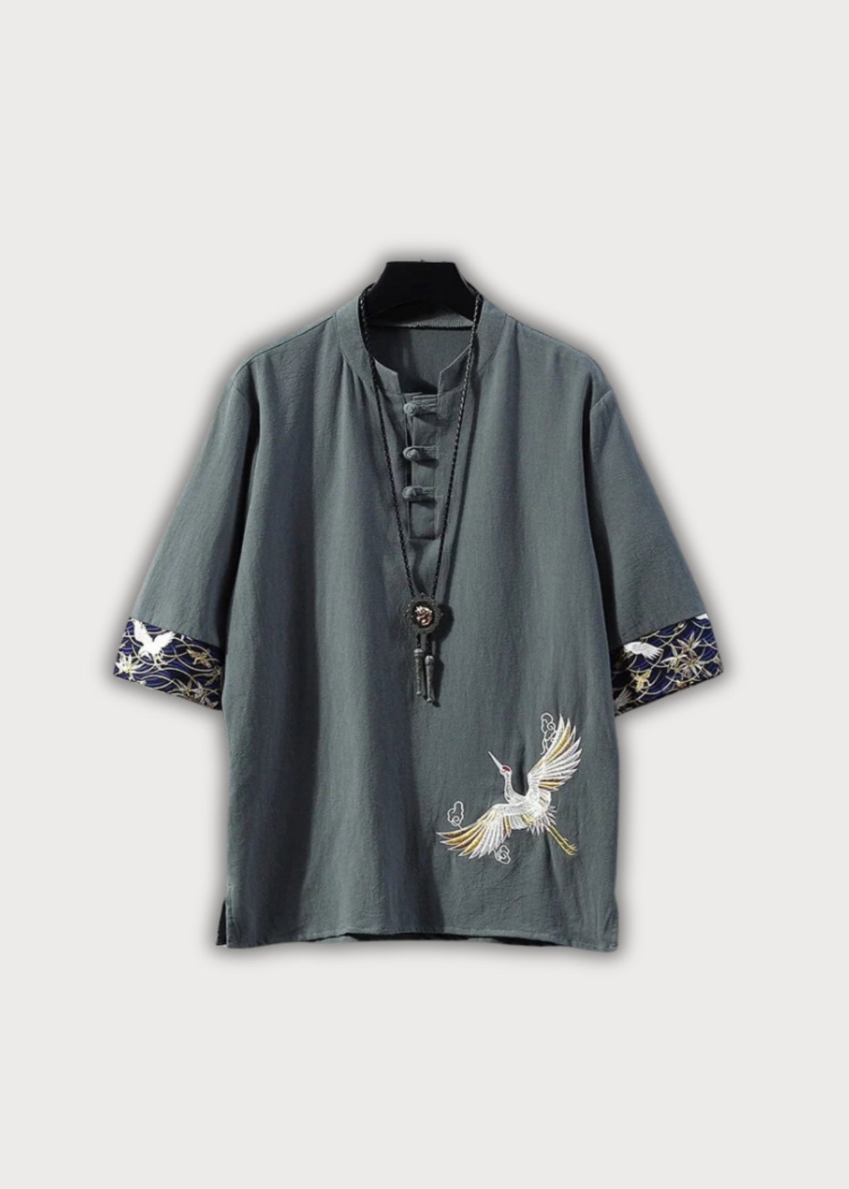 Chemise kimono grise Seiki