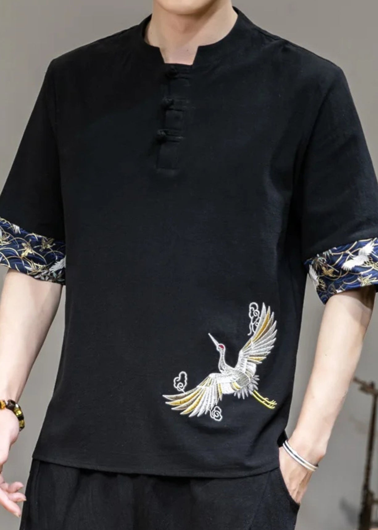Chemise kimono noire Kokuyō