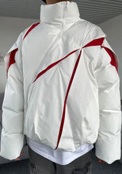 Doudoune asymétrique unisexe | Style kimono oversize