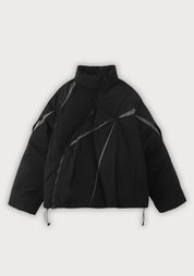 Doudoune asymétrique unisexe | Style kimono oversize