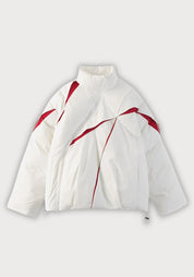 Doudoune asymétrique unisexe | Style kimono oversize