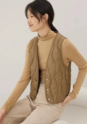 Gilet kimono | Edna Kaki brun / S