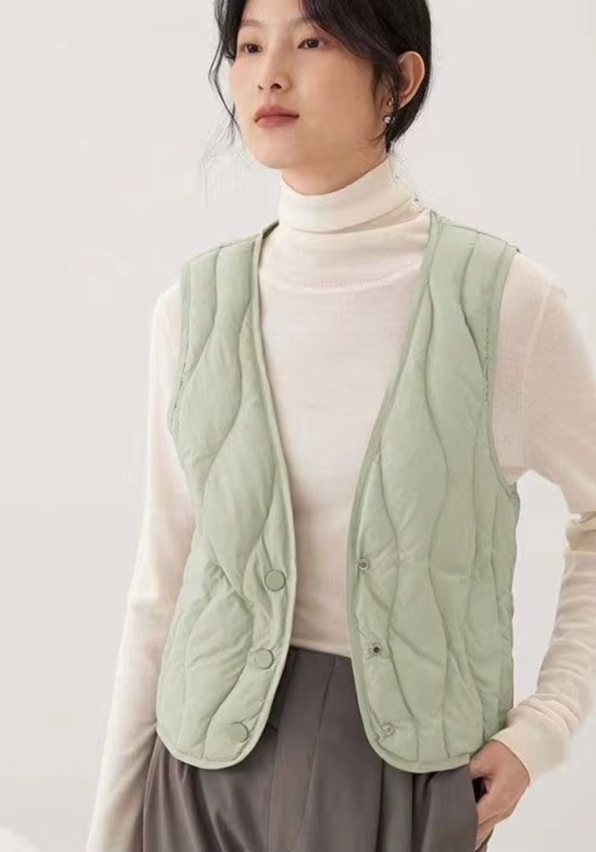 Gilet kimono | Edna Vert sauge / S