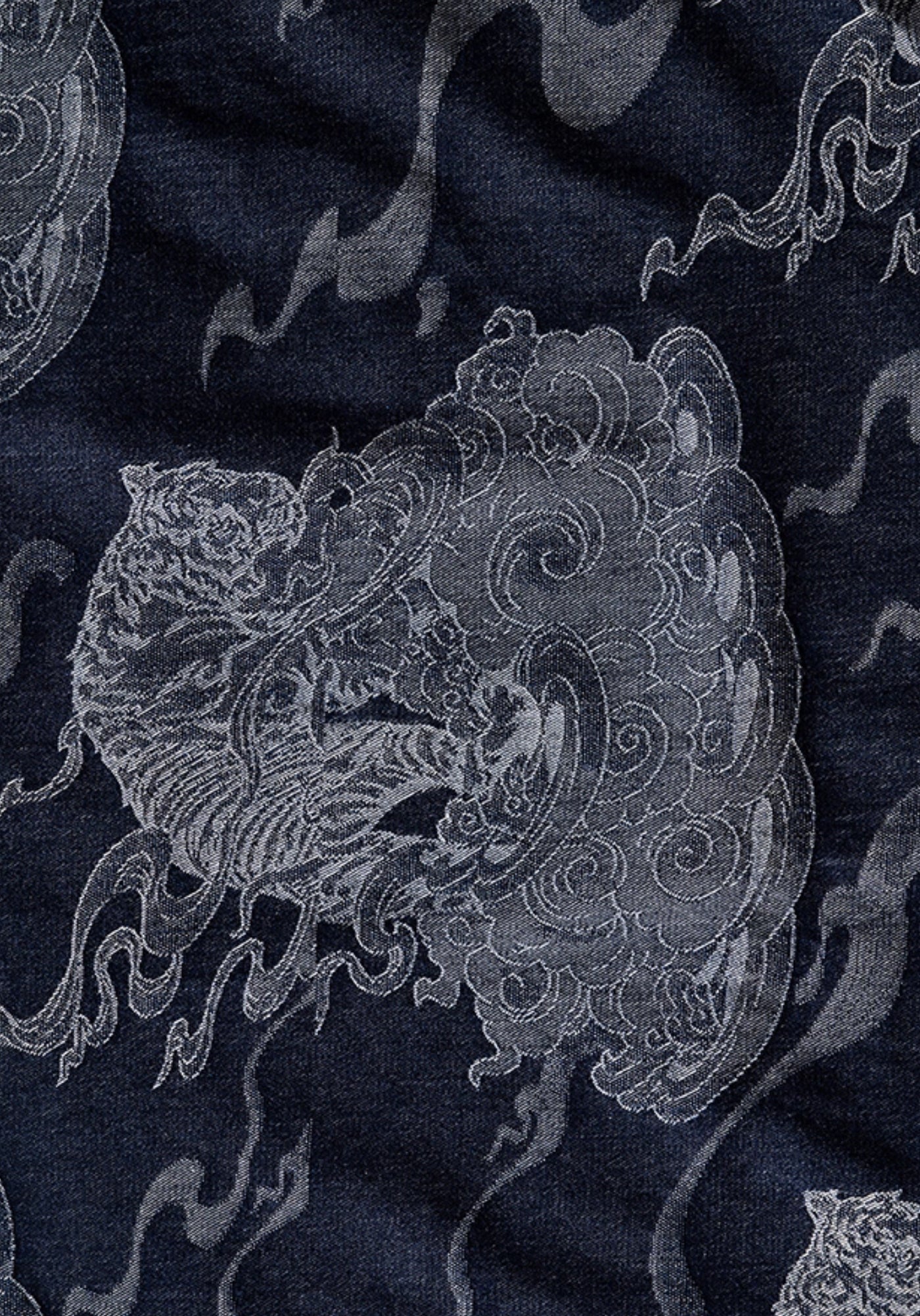 Haori bleu nuit en 100% coton