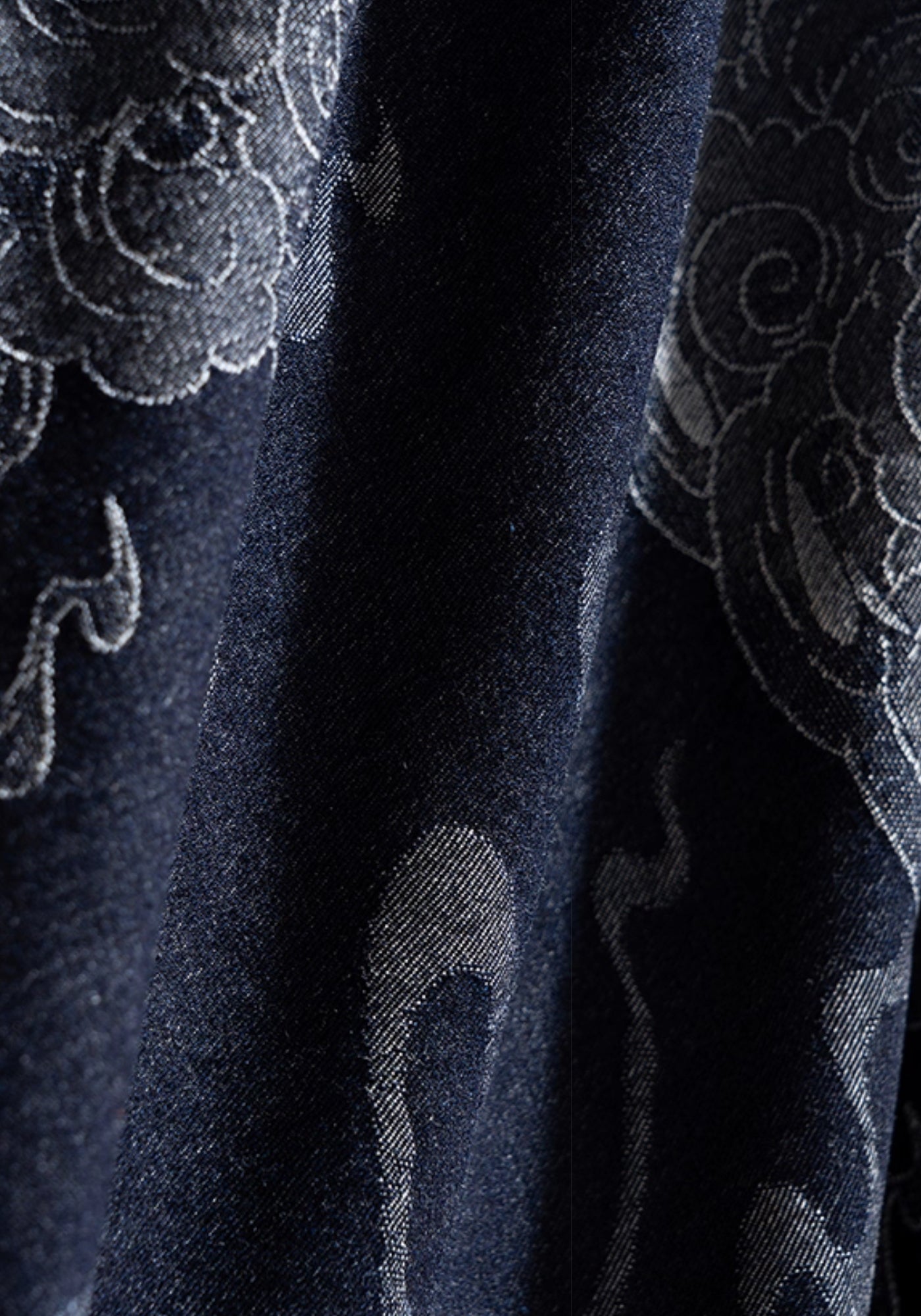 Haori bleu nuit en 100% coton