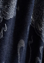 Haori bleu nuit en 100% coton