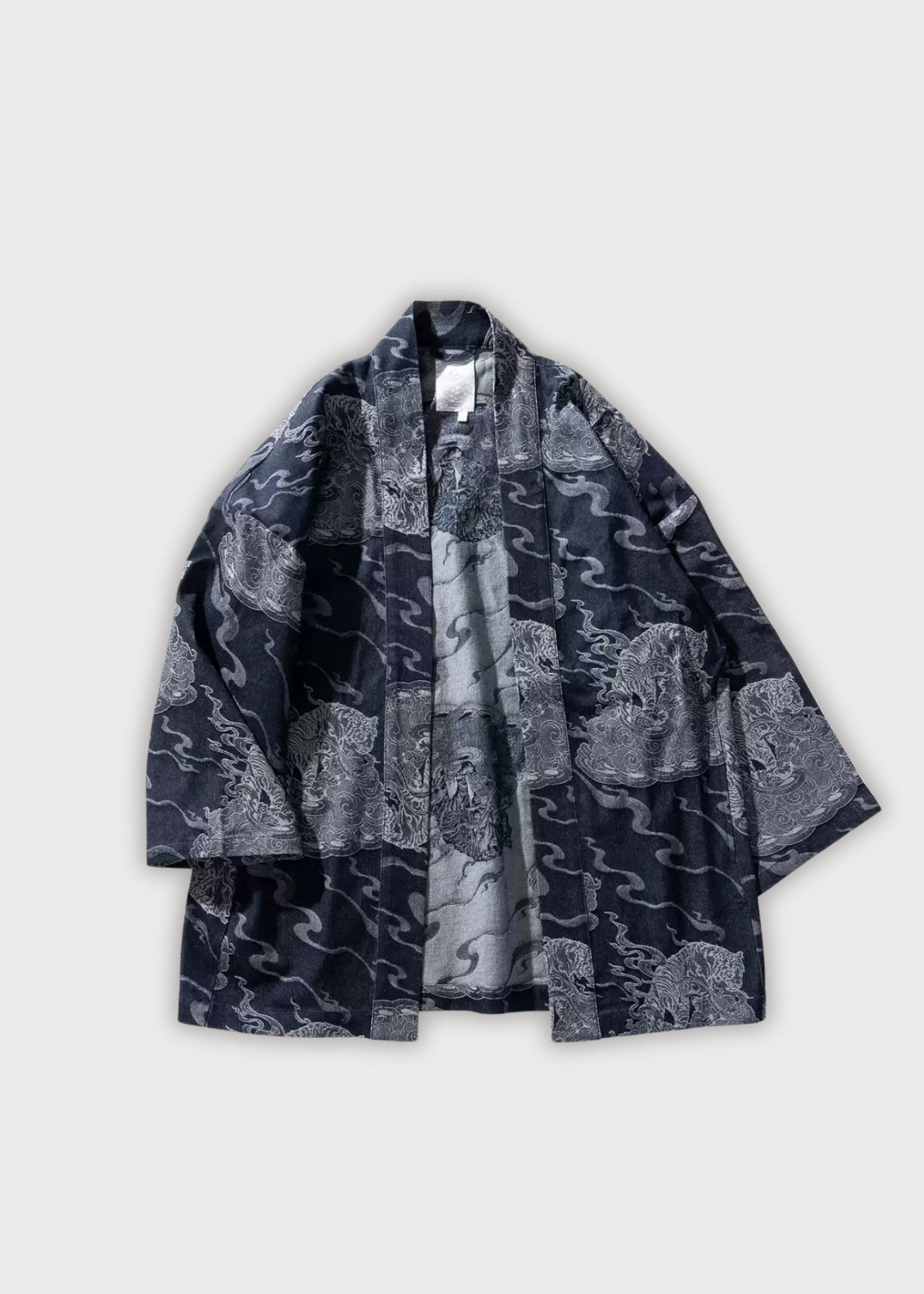 Haori bleu nuit en 100% coton