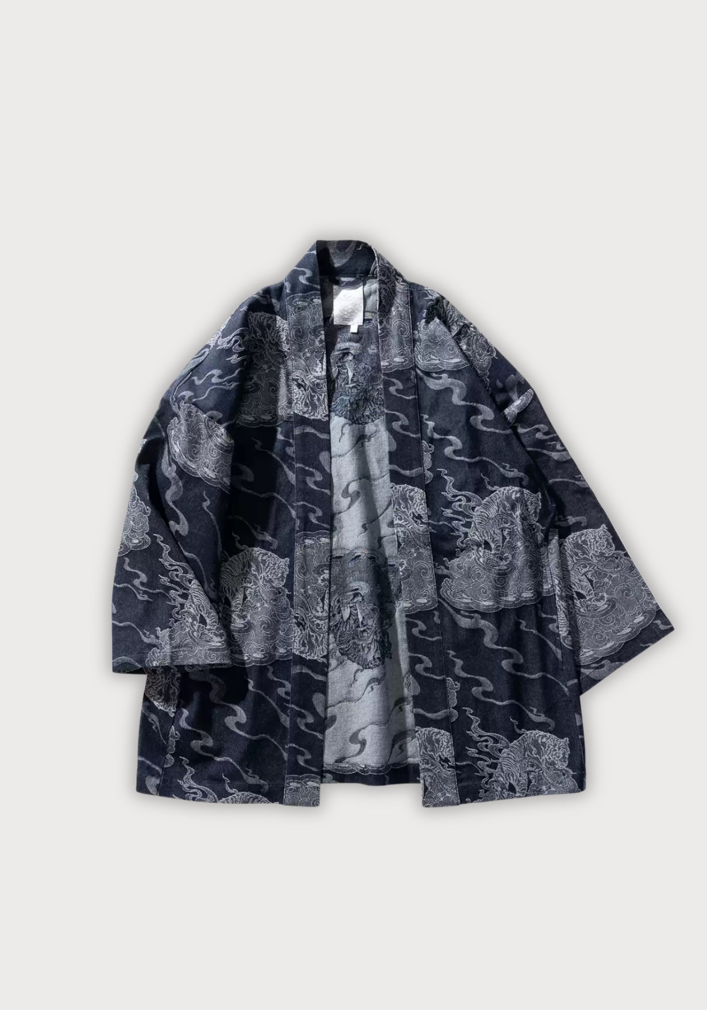 Haori bleu nuit en 100% coton