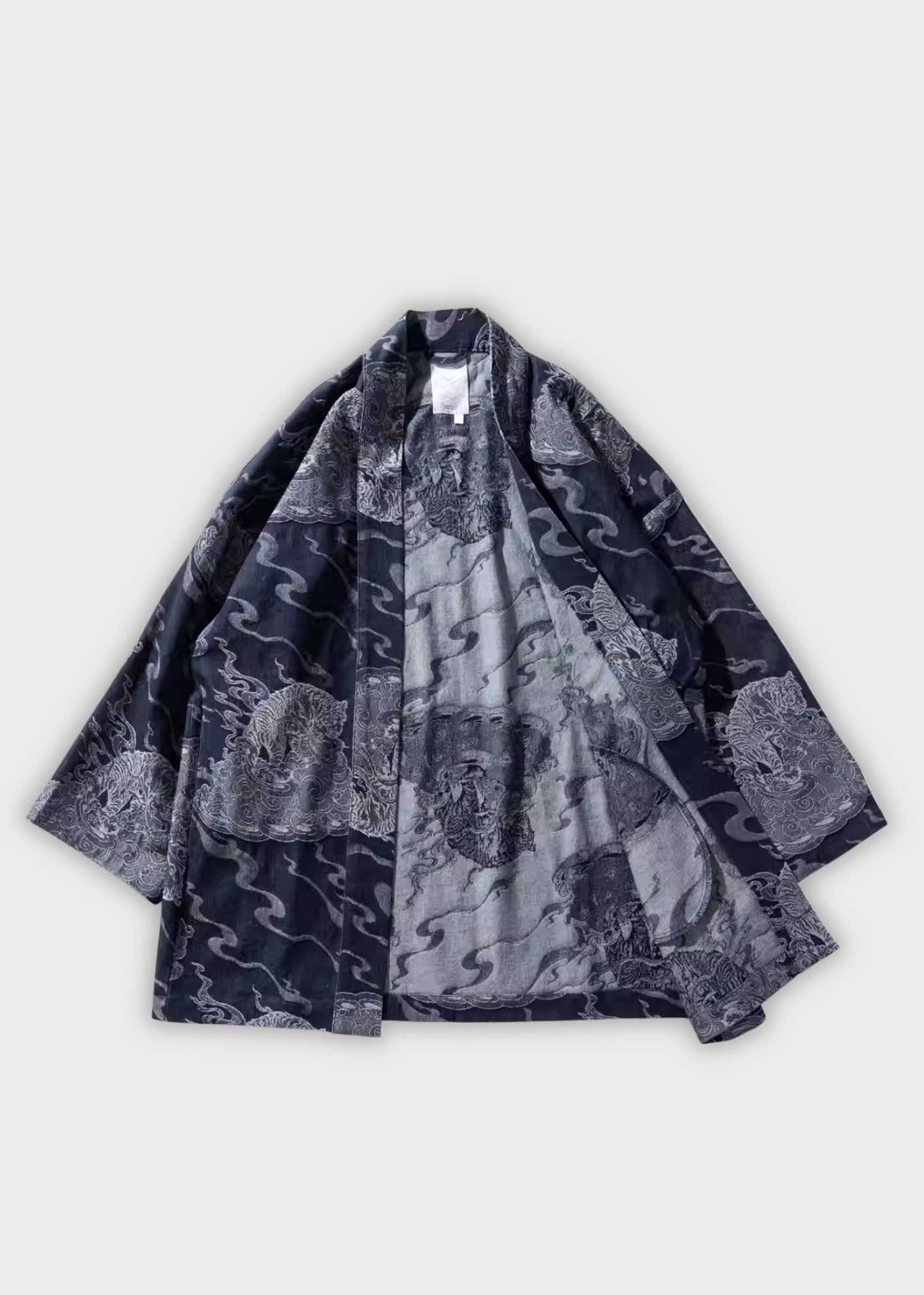 Haori bleu nuit en 100% coton