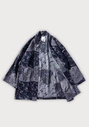 Haori bleu nuit en 100% coton