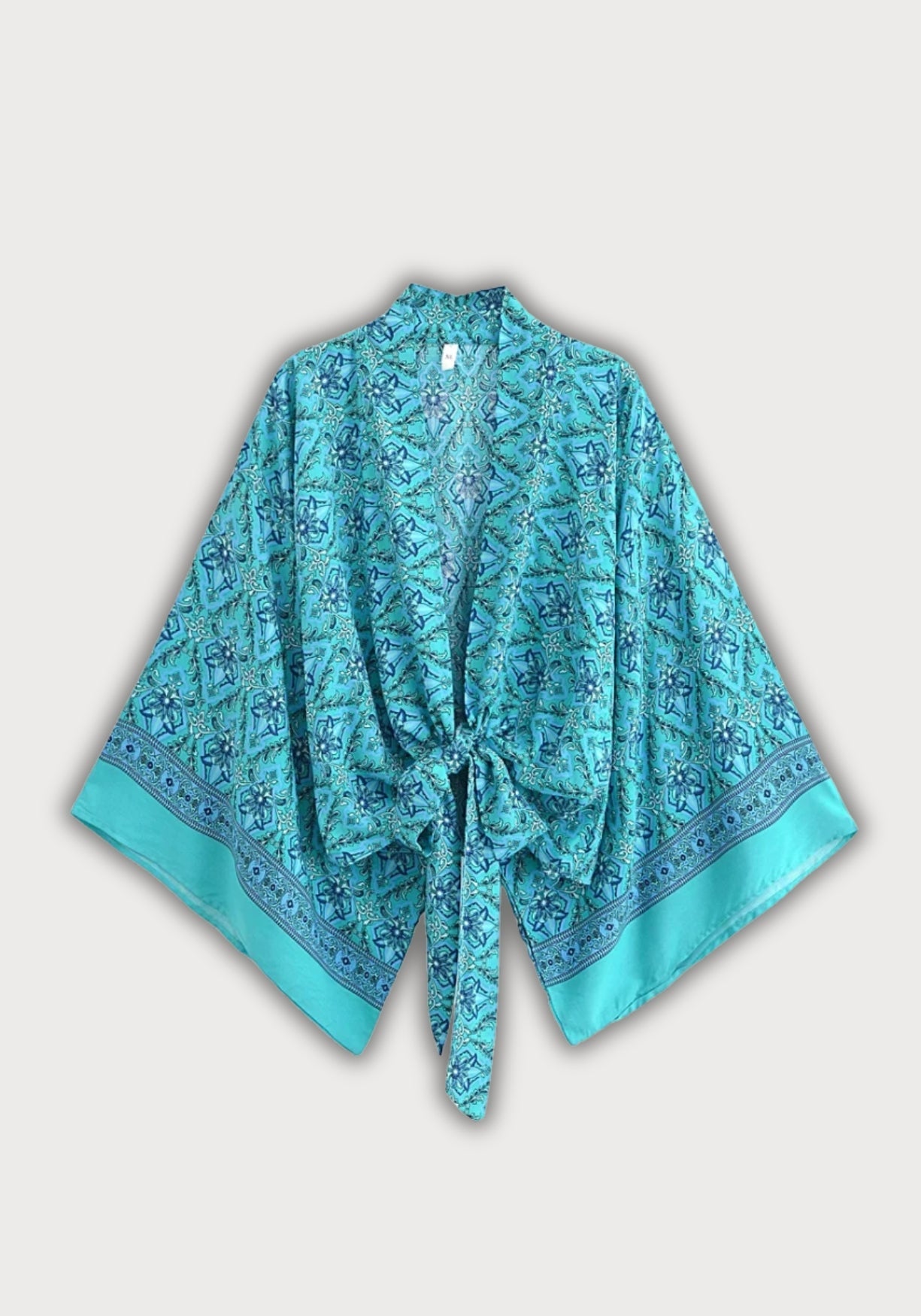 Kimono court cache-cœur | Hisamei Turquoise / S