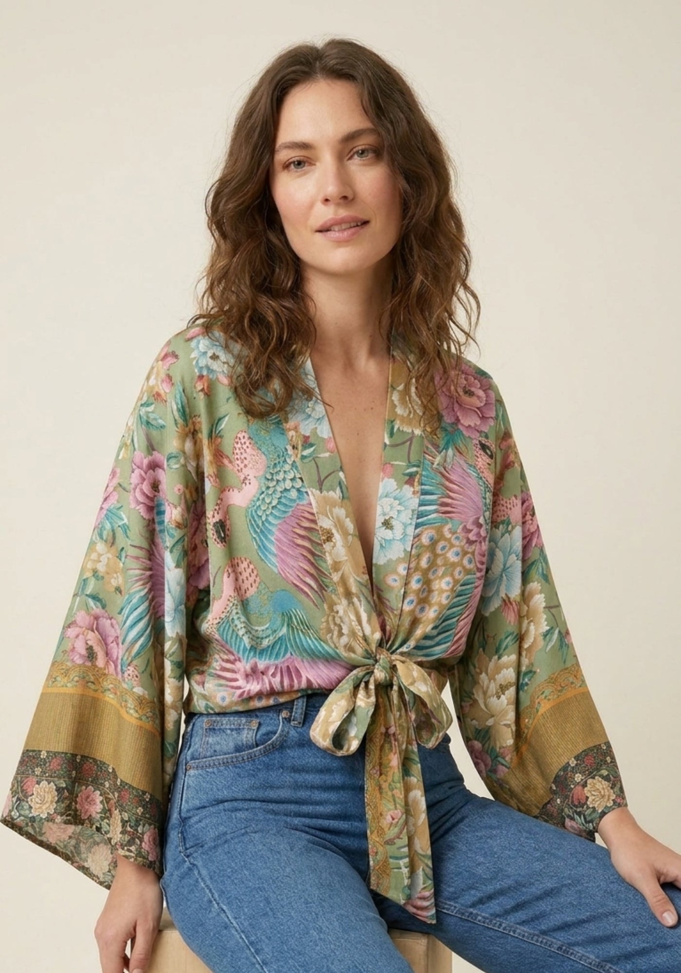 Kimono court cache-cœur | Midoriha