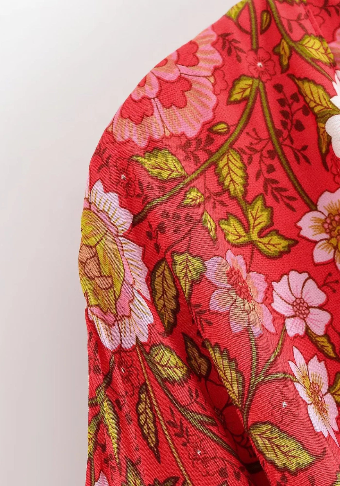 Kimono court rouge pour femme