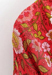 Kimono court rouge pour femme