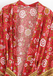 Kimono court rouge pour femme