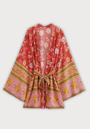 Kimono court rouge pour femme