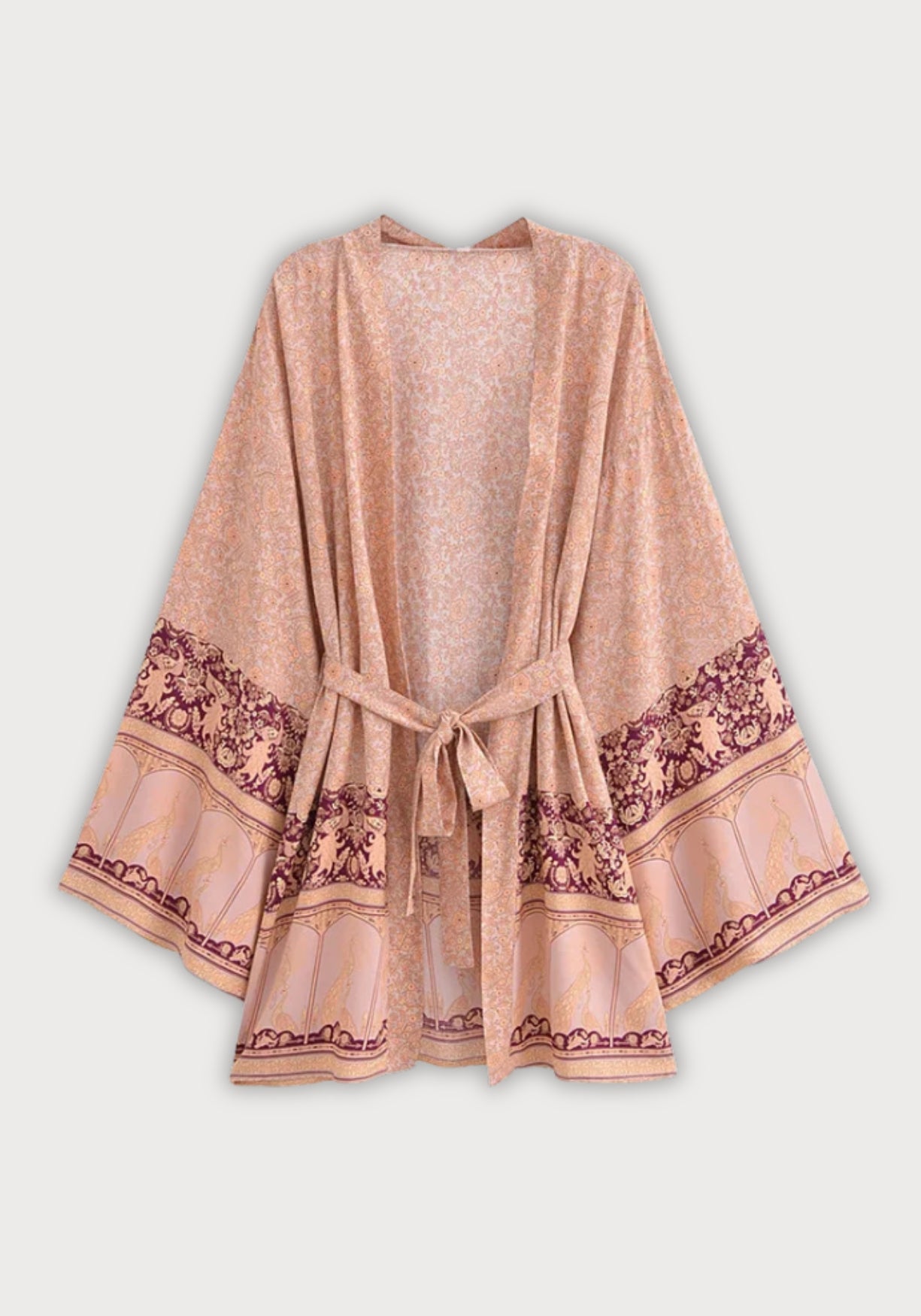 Kimono court | Sakuru Pêche rosée / S