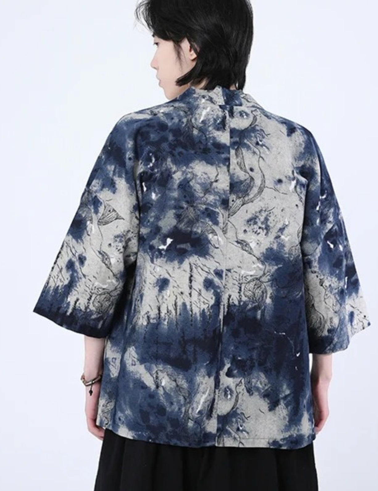 Kimono japonais Indigo Sora