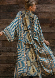 Kimono long femme bohème | Motifs géométriques