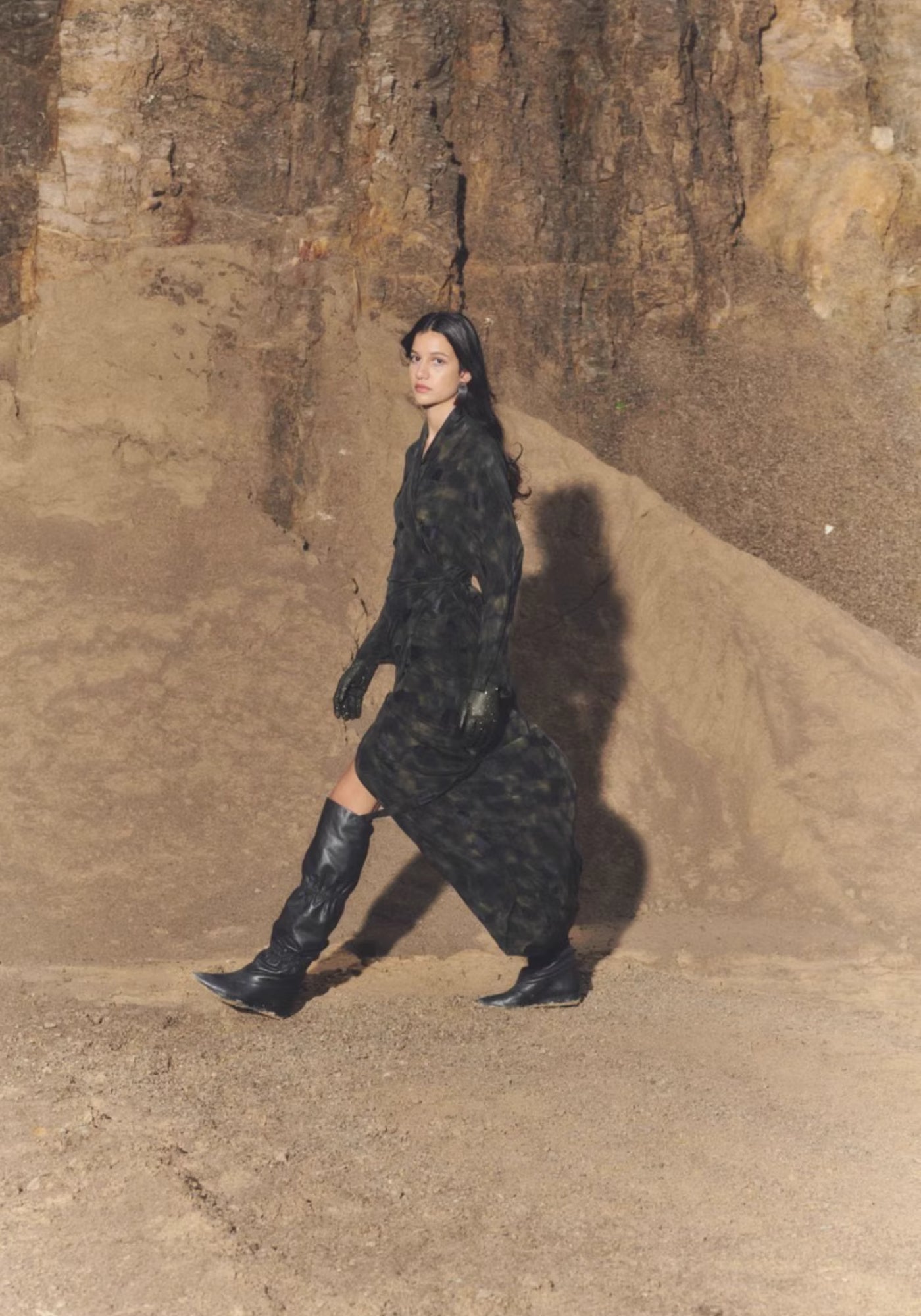 Kimono long en soie pour femme