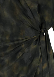 Kimono long en soie pour femme