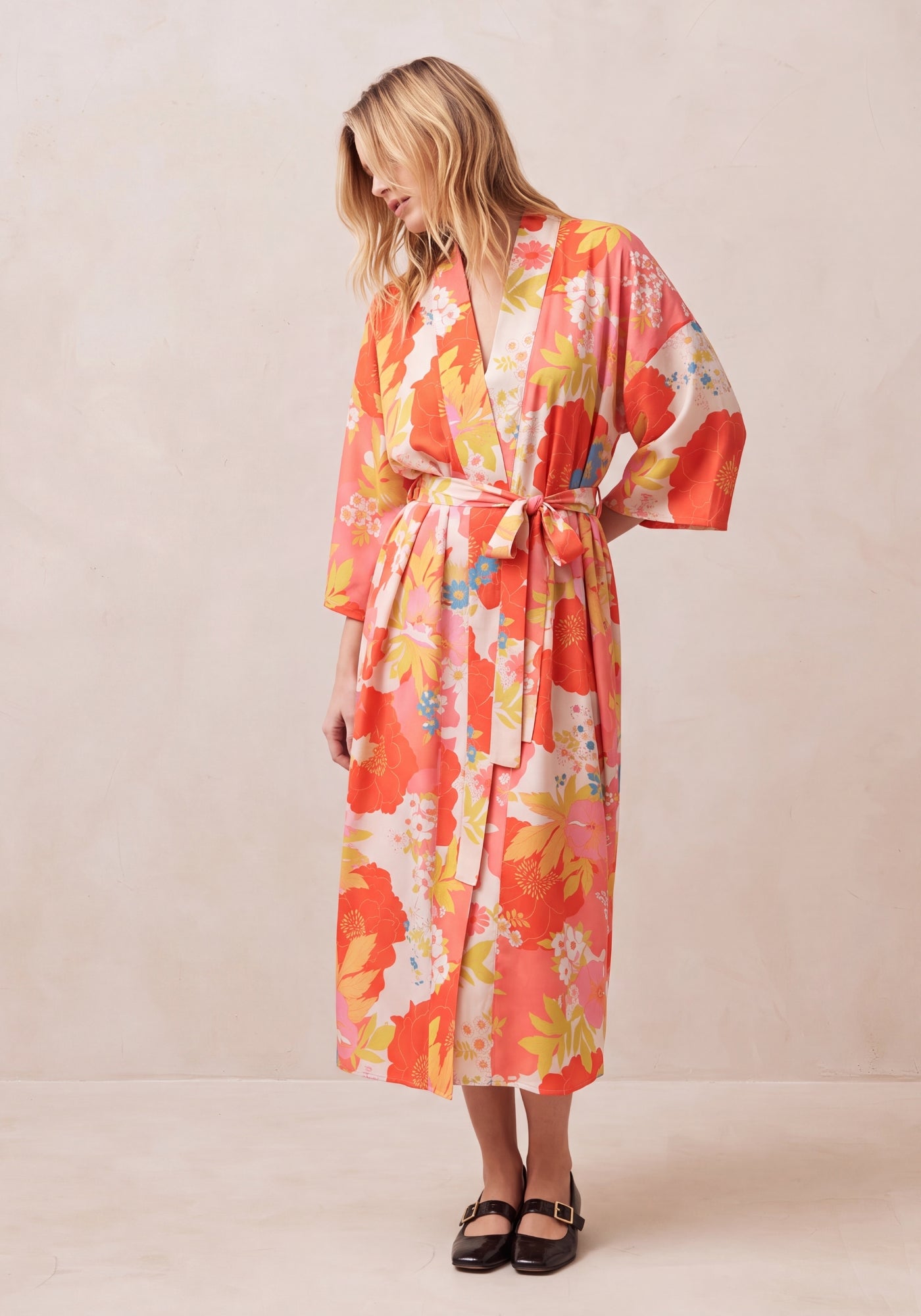 Robe Kimono Corail​​ pour Femme | Hanaé
