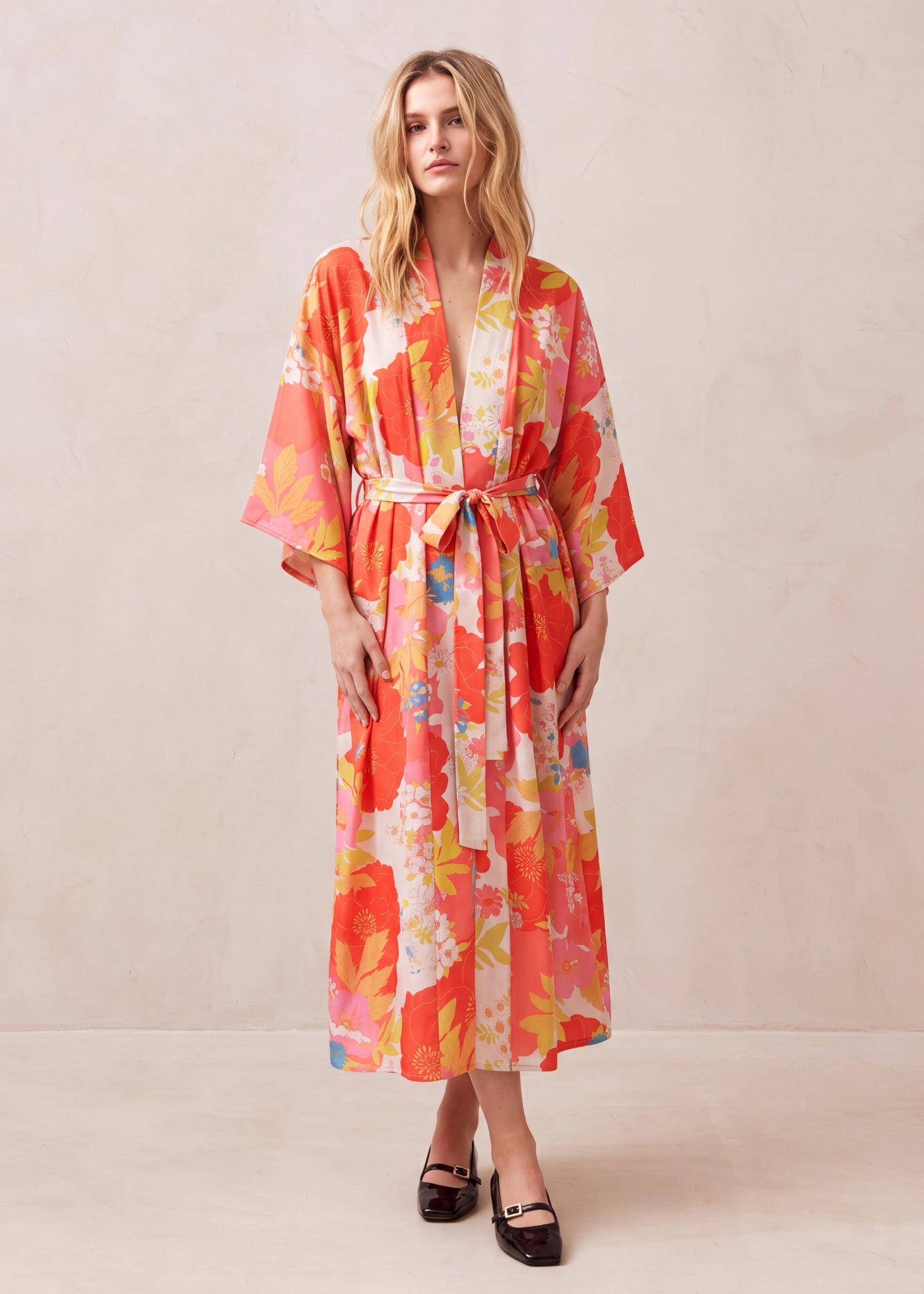Robe Kimono Corail​​ pour Femme | Hanaé