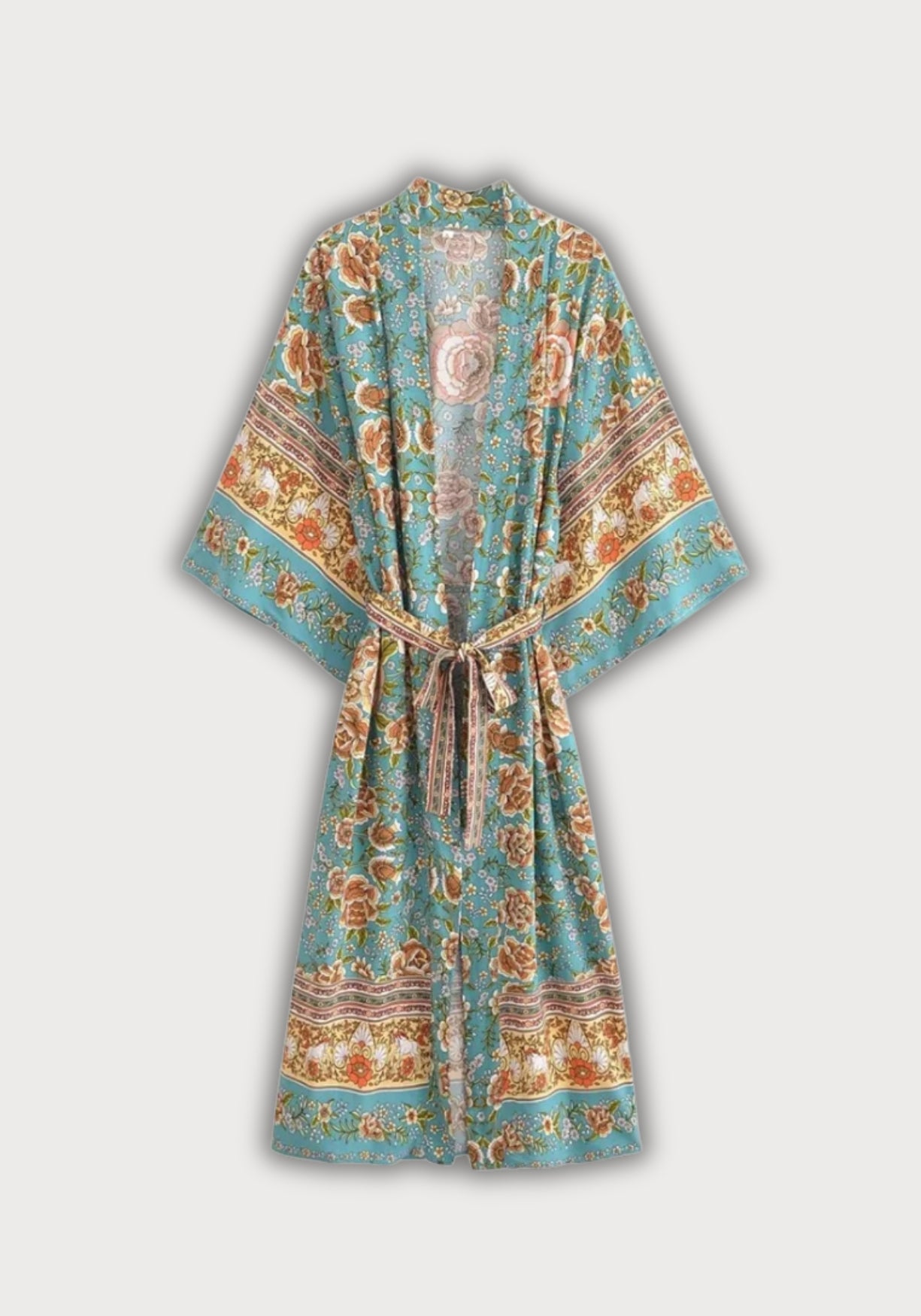 Kimono long | Midareya Turquoise / S