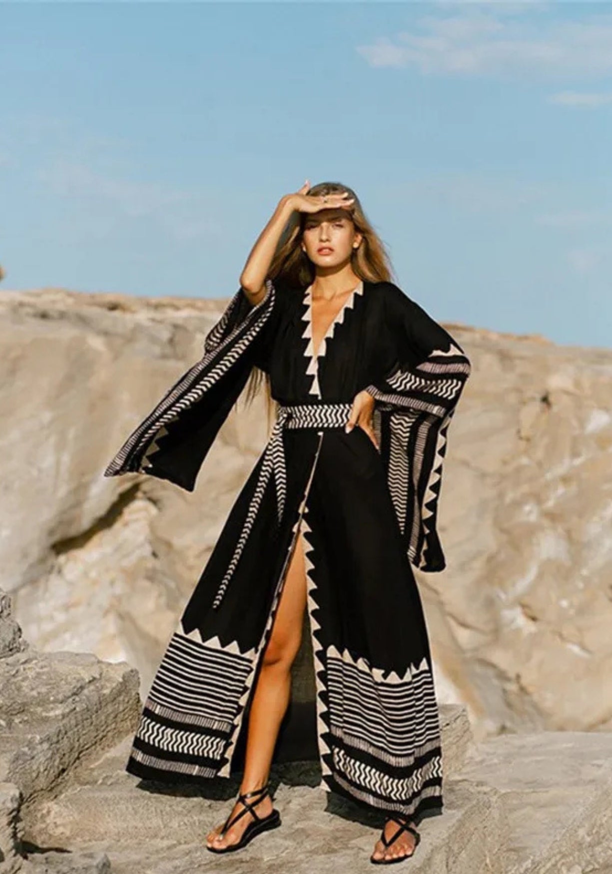 Kimono long | Noctéa Noir / Unique