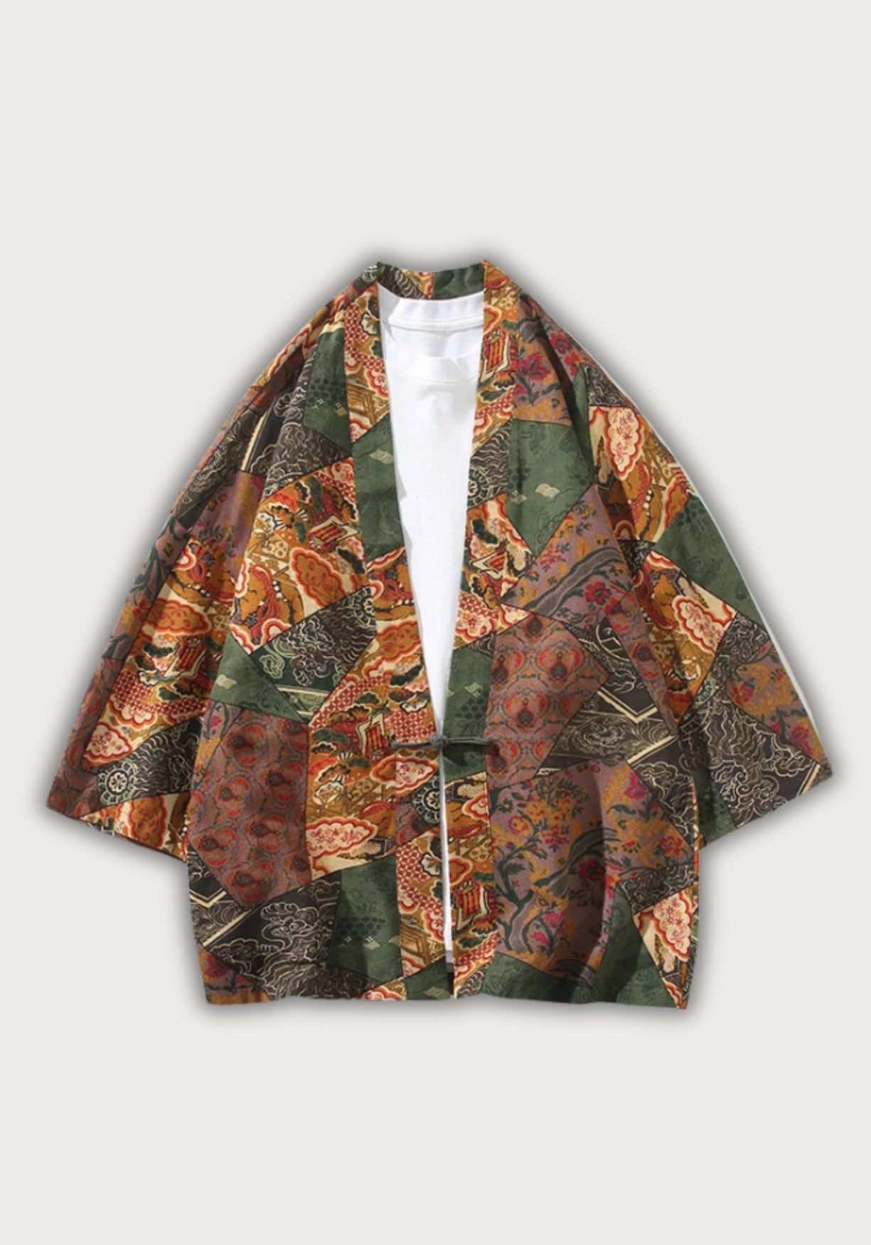 Kimono patchwork | Kagura Patchwork vert / XS