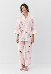 Kimono Pyjama Rose à Pissenlits en Coton | Kōrin