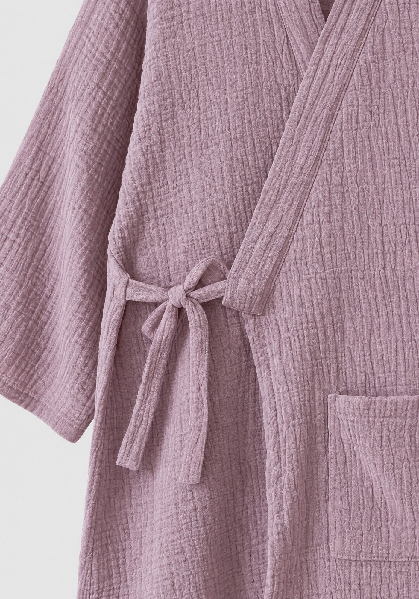 Kimono Pyjama Mauve Poudré en Coton | Mistral
