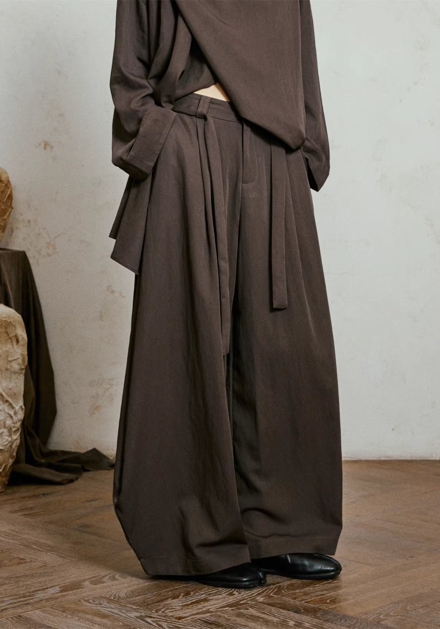 Pantalon style kimono large