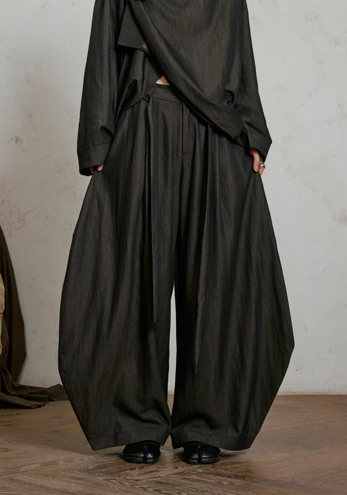 Pantalon style kimono large