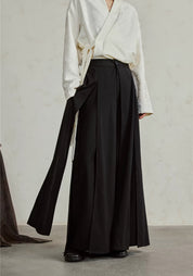 Pantalon kimono noir fluide