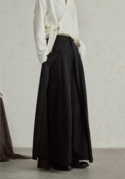 Pantalon kimono noir fluide
