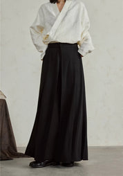 Pantalon kimono noir fluide