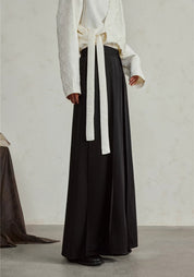 Pantalon kimono noir fluide