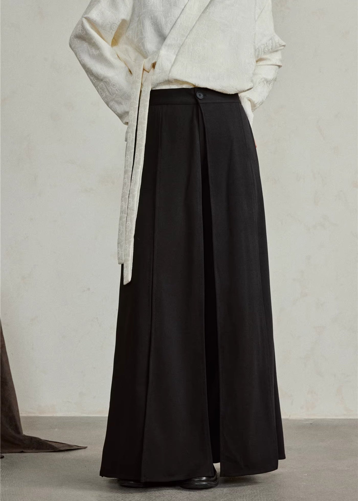 Pantalon kimono noir fluide