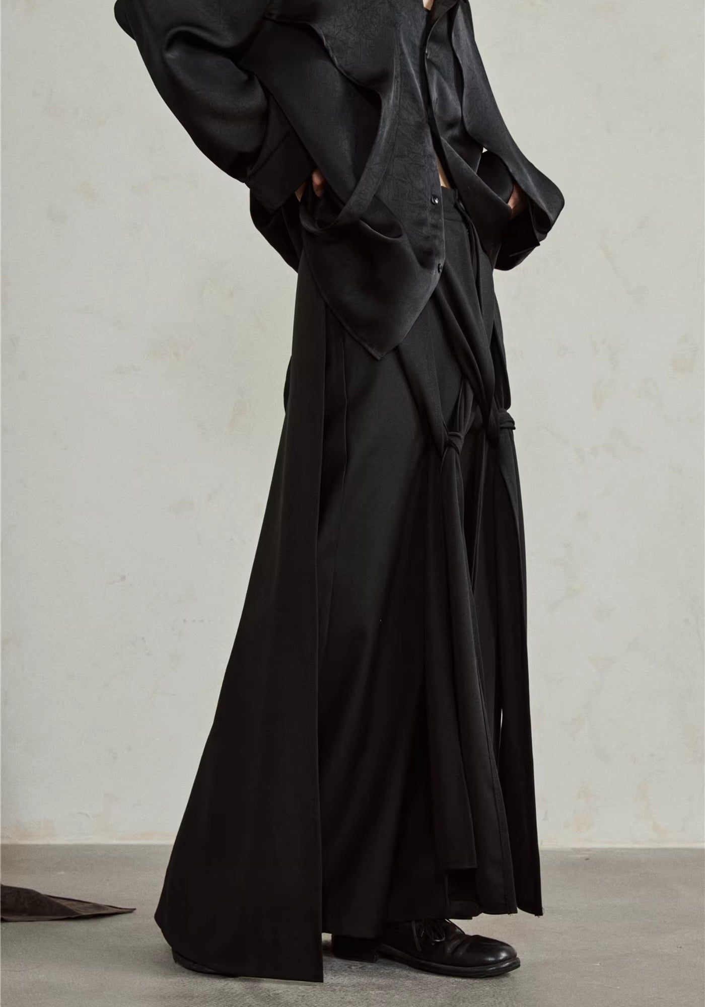 Pantalon kimono noir fluide